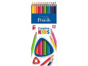 ICO: Creative Kids háromszögletű színes ceruza 12db-os szett