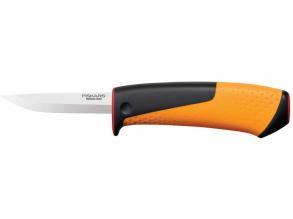 Fiskars Kés kifinomult famunkákhoz, tokba épített élezővel 156019