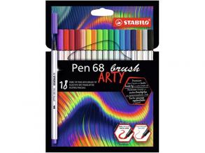 Stabilo: Pen 68 Brush ARTY ecsetfilc készlet 18db-os