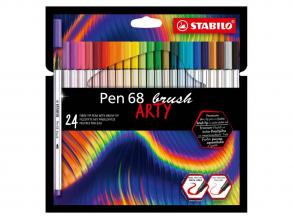 STABILO Pen 68 Brush - Filctoll - ARTY - 24 darabos készlet