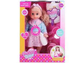 Sweet Baby Pisilő baba hanggal és 5db kiegészítővel 38cm