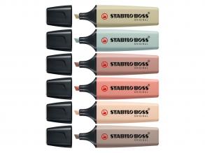 STABILO BOSS ORIGINAL  szövegkiemelő  6 darabos szett  NatureColors