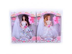 Menyasszony baba kétféle változatban 28cm 1db