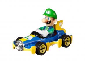 Hot Wheels Mario Kart replika autó - Luigi