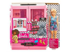 Barbie: Fashionista ruhásszekrény ruhákkal és babával - Mattel