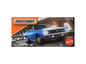 Matchbox: Papírdobozos 1969 Chevrolet Camaro SS 396 kisautó 1/64 - Mattel