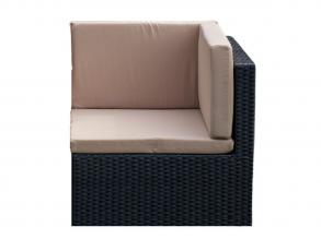 Tinto fekete sarokmodul párnával 68*68*63 cm-es