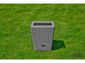 Bello virág/szemetes tartó kültéri szürke rattan