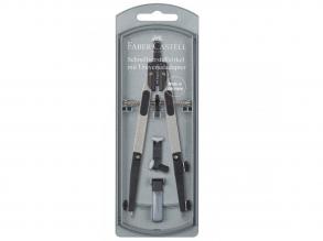 Faber-Castell: Gyorsállítású Körző Készlet Univerzális Adapterrel  Ezüst színben