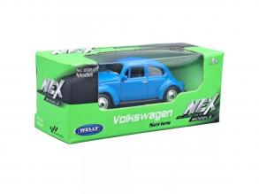 Welly: Volkswagen Bogár kék kisautó modell 1/64