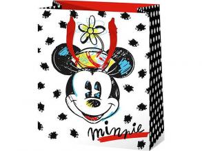 Minnie egér rajzolt közepes méretű ajándéktáska 18x10x23cm