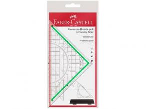 Faber-Castell: Háromszög vonalzó eltavolítható fogóval 20 cm-es