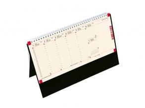 Kalendart 2024-es C051 jegyzettömbös fekete sárga papíros álló asztali naptár