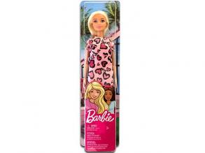 Barbie Chic baba rózsaszín szívecskés ruhában - Mattel