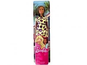Barbie Chic baba sárga szívecskés ruhában - Mattel
