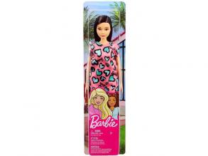 Barbie Chic baba rózsaszín-kék szívecskés ruhában - Mattel