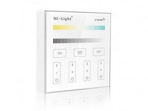 Vezeték nélküli , elemes, fali , érintős , vezérlőpult, CCT fényforráshoz, 4 zónás , Miboxer (Mi-Light) , B2