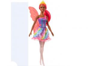 Barbie Dreamtopia: Tündér baba piros hajjal, levehető szárnnyal - Mattel