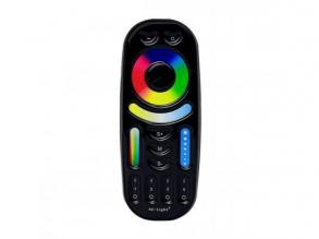 RGB-CCT , színes és fehér távirányító , állítható fehér színárnyalat , dimmer , 4 csoport (zóna) , group control , fekete , Mibo