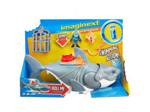 Imeginext: Óriás cápa búvárral és kiegészítőkkel - Mattel