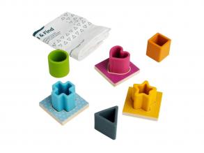 Bigjigs fa és szilikon forma kirakó - 13 darabos