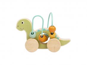 Bigjigs fa toló játék, Diplodocus, gyöngyös kerettel