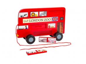 Bigjigs fa húzható figura, londoni busz
