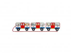 Bigjigs londoni vonatbusz fából