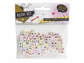 Kocka gyöngy, fehér 96db-os, számos