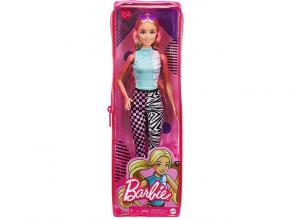 Barbie Fashionista baba mintás nadrágban - Mattel