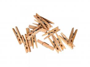 PlayBox: Natúr fa dekorációs csipeszek 45mm 100 db-os csomag