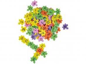 PlayBox: Színes szivacs puzzle elemek különbözo színekkel és betukkel 2000db 20x20mm