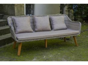 Modern 173 cm széles technorattan 3 üléses sofa Largo
