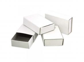 PlayBox: Natúr fehér színu díszítheto gyufás doboz 55x35x15mm 50 db-os csomag