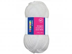 PlayBox: Akril fonal 50g-os 50m-es fehér színben