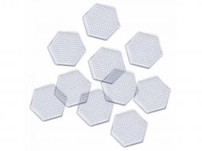 PlayBox: Hatszög alakú alaplap csomag 5mm-es MIDI vasalható gyöngyökhöz 7,5cm 10 db-os szett