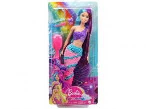 Barbie Dreamtopia: Varázslatos sellő hercegnő baba hosszú hajjal kiegészítőkkel - Mattel