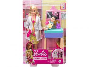 Barbie: Gyermekorvos játékszett gyerekbabával - Mattel