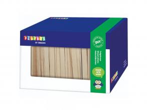 PlayBox: Fa natúr spatula szett dobozban 1000 db-os