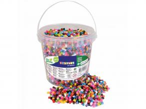 PlayBox: Go Green 5mm-es MIDI vegyes színu vasalható gyöngy vödörben 5000 db-os csomag