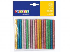 PlayBox: Glitteres ragasztópisztoly utántölto szett 18 db-os 7mm