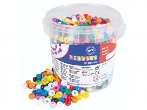 PlayBox: Színes 1200 db-os muanyag fuzheto gyöngy szett vödörben