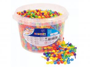 PlayBox: Színes mozaik pötyi 2700 db-os szett vödörben 1cm