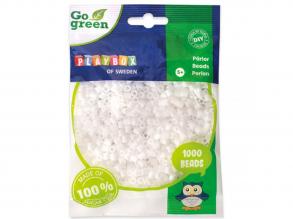 PlayBox: Go Green 5mm-es MIDI vasalható gyöngy 1000 db-os fehér színben