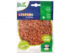 PlayBox: Go Green 5mm-es MIDI vasalható gyöngy 1000 db-os világosbarna színben