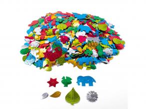PlayBox: Nagy méretu színes flitterek különbözo színeben, méretben formában 1,5cm-4cm 100g-os
