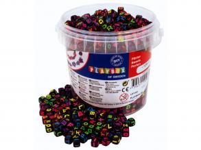 PlayBox: Fekete neon betus gyöngy szett 1250 db-os