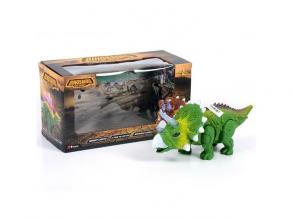 Elemes triceratops figura fénnyel 25cm