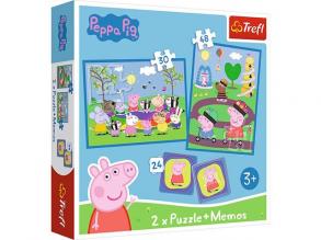 Peppa malacos 2 az 1-ben puzzle és memóriajáték - Trefl