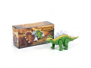 Sztegoszaurusz zöld színű dinoszaurusz figura fény effektekkel